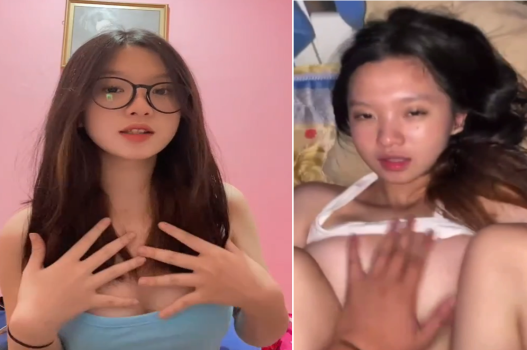 Bắt bạn gái dạng rộng háng miệng ngậm lót