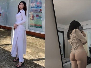 Chơi từ phía sau cô em gái có mông to