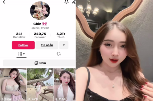 Tiktoker Chin bị chịch miệng há ra