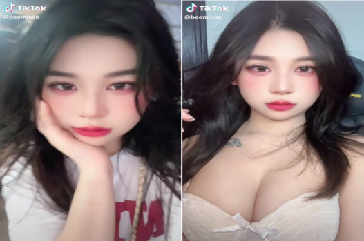 Tiktoker xinh nằm ngửa sướng điên